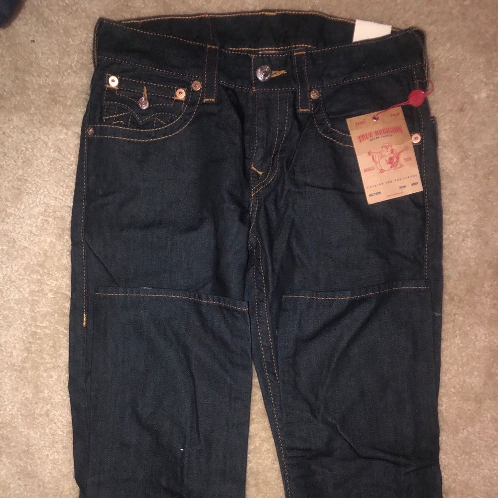 Mens True Religion Straight Flap Jeans Size 30